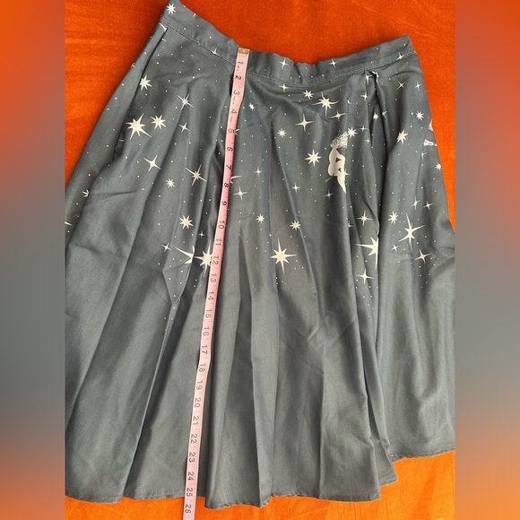 Pinup Couture Laura Byrnes NWT Navy Witch Broom Celestial Swing Circle Skirt XL - Picture 9 of 10